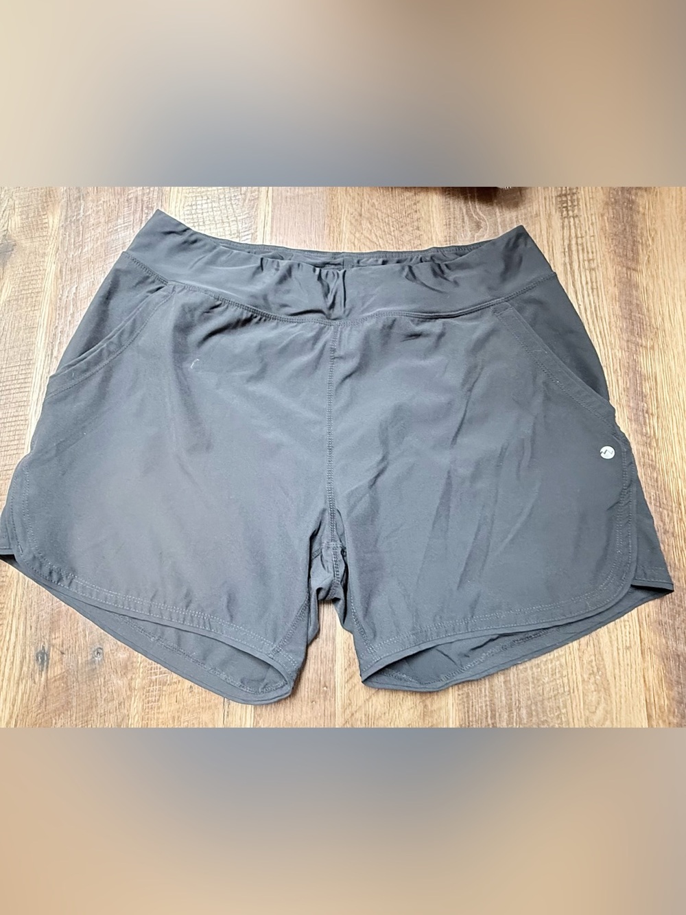 Women's Black Athletic Shorts with Wide Waistband